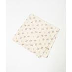 スカーフ バンダナ 「6(ROKU)」ミニフラワープリント シルク スカーフ レディース