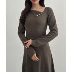 「CENEA」 ニットワンピース MEDIUM モカ レディース