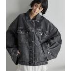 ショッピングスーパーセール 「THE YOn」 デニムジャケット FREE ブラック レディース