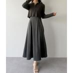 「mipiarl」 ノースリーブワンピース MEDIUM チャコール レディース