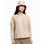 カーディガン UVカット 長袖ワッフルカーディガン レディース