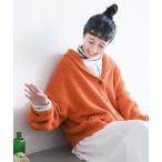 「soulberry」 ニットカーディガン L オレンジ レディース