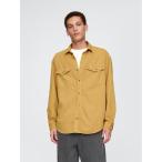 ショッピングネルシャツ 「GAP」 長袖ネルシャツ M マスタード メンズ