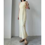 「Louere」 ノースリーブワンピース SMALL クリーム レディース