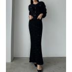 「Louere」 ニットスカート SMALL ブラック レディース