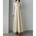 「Louere」 キャミソールワンピース LARGE アイボリー レディース