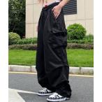  брюки-карго кромка do Lost имеется нейлон lai круиз Silhouette широкий pala Shute брюки-карго женский 