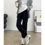  тренировочный брюки джерси Roo z Silhouette Basic s обратная сторона ворсистый тренировочный брюки-джоггеры [ Корея мода / Street ] женский 