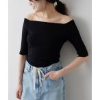ニット セーター 「THE PAUSE」オフショルハーフスリーブプルオーバー レディース