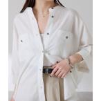 ブラウス シャツ Q.anos/ライトデニムドルマンシャツ レディース