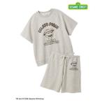 パジャマ ルームウェア 「SESAME STREET」「UNISEX」裏毛プルオーバー＆ハーフパンツセット レディース