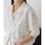 ブルゾン アウター ローン×レースキルトブルゾン/セットアップ可 レディース