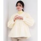 ショッピングアウター ブルゾン アウター 撥水ノーカラーペプラムブルゾン「洗濯機OK/抗ピル」 レディース