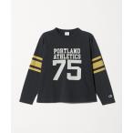 tシャツ 「Champion」ロングスリーブフットボール Tシャツ 140cm-160cm キッズ 子供服 男の子 女の子