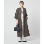 シャツワンピース ギャザー ソリッド シャツワンピース