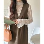 「classicalelf」 ノースリーブワンピース X-LARGE ブラウン レディース