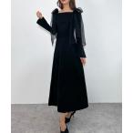 「junoah」 ニットワンピース MEDIUM ブラック レディース
