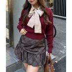 ショッピングニットタイ 「continuer de NICE CLAUP」 長袖ニット FREE ボルドー レディース