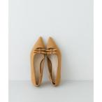 パンプス 「MADE IN JAPAN」 ダブルリボンフラットパンプス