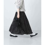 スカート ドットギャザースカート