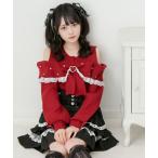 ニット セーター キラキラハートリボンオフショルニット レディース