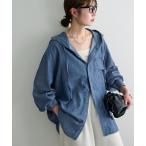 ブラウス シャツ 「Enlude」シアーデニムフードオーバーシャツ レディース メンズ