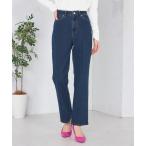  джинсы Denim Denim брюки [ талия швейная резинка встроенный ] Denim semi flare pants женский 