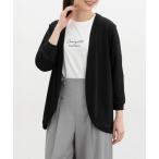 カーディガン 「ハニさら・接触冷感・ＵＶカット・遮熱」８分袖ラウンドカーデ レディース