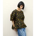 ショッピングショート ブラウス シャツ コクーンスリーブペプラムトップス レディース