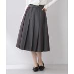 ショッピング洗濯機 スカート タックフレアスカート「洗濯機OK」