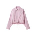 ブラウス シャツ ストライプドロストショートシャツ レディース