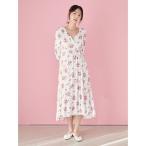 パジャマ ルームウェア さくら柄カップインカシュクールワンピース レディース