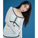 ニット セーター クロシェニットトップス レディース