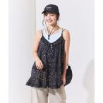 キャミソール インドボイル フリル キャミチュニック