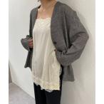 キャミソール スリットレースキャミソール