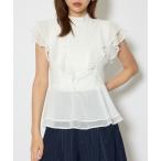 ブラウス シャツ バックリボンフリルブラウス 春服 レディース