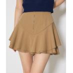 スカート 「森香澄さん着用」レイヤードヘムコルセットスコートショートパンツ 春服