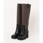 ブーツ HOUSTON レザー x MK シグネチャー ブロックヒール ブーツ レディース