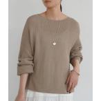 ショッピング綿 ニット セーター 2WAYギマコットンニット レディース