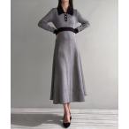 「junoah」 ニットワンピース MEDIUM ブラック レディース