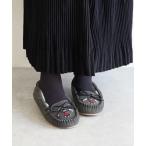 ショッピングMINNETONKA 「Minnetonka」 モカシンシューズ 6 チャコールグレー レディース