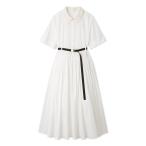 ワンピース 「限定サイズ」ベルト付きコードレーンシャツワンピース