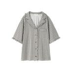 パジャマ ルームウェア 「Moilis」開襟シャツ レディース