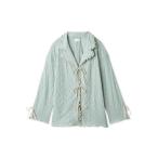 パジャマ ルームウェア カットレース開襟シャツ レディース