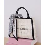 ハンドバッグ スカーフ付きツイード2Wayバッグ