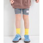 レギンス スパッツ 「リブコットン100」ユニセックス タグ付き 配色ボーダーサイクルパンツ キッズ 子供 男の子 女の子