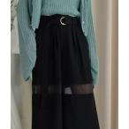パンツ sheer part wide 