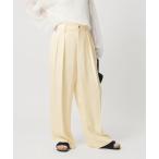 パンツ ポリエステル ドレープ 2タック ワイドパンツ ウォッシャブル レディース