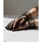 手袋 「OKUOKU　0909」ドット柄 シアーチュールグローブ oku-gloves-6-4 レディース
