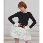 ワンピース ボリュームヘムドッキングニットワンピ